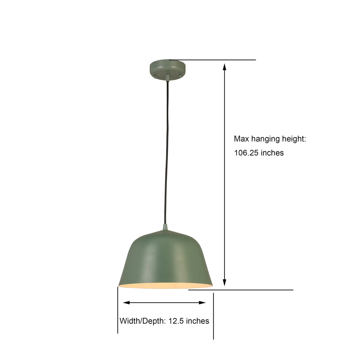 Green Industrial Bell Pendant Light Solid aluminum creative bar design Retro single-head chandeliers