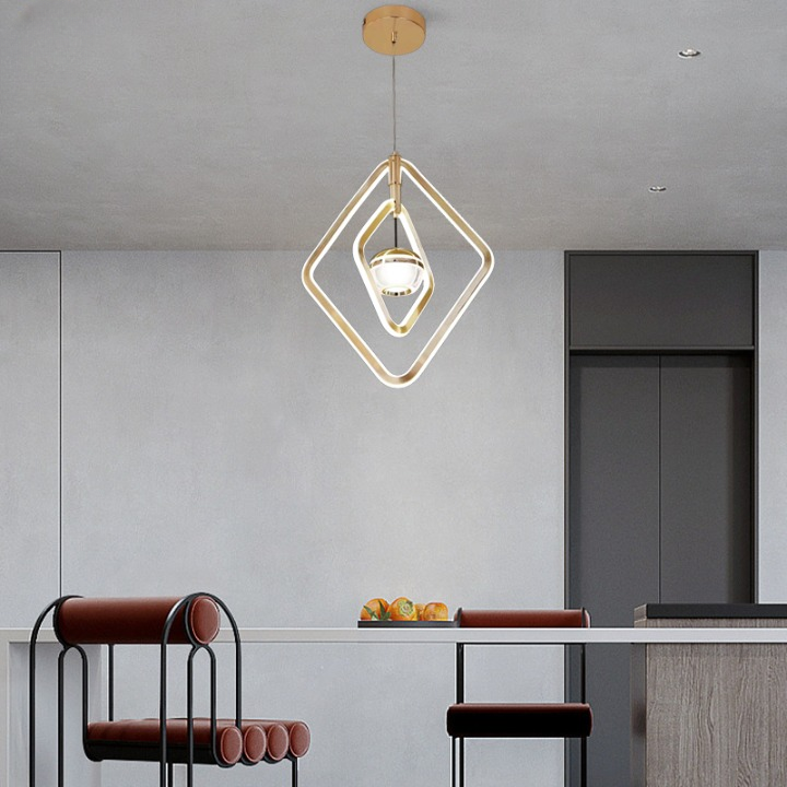 AFN Quadrilateral Ceiling Hanging pendant lamp Indoor lighting Nordic simple creative acrylic Decorative