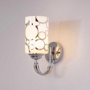 Modern Glass Wall Sconce with LED Light Source Stylish Iron Body 110V Decorative Wall Lamp for Home Hotel and Villa