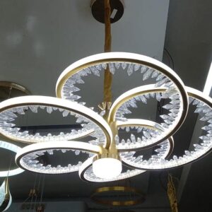 New Design House Ceiling Mount Twisted Rings with Crystals LED Acrylic Lights for Living Room and Indoor Lightings